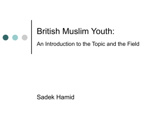 British Muslim Youth: An Introduction to the Topic and the Field
