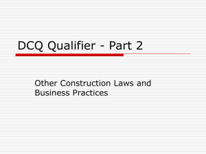UDC Course - Law & Business Practices