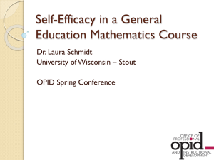 Self-efficacy of General Education Mathematics Students