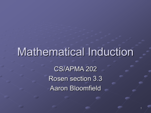 Mathematical Induction (§ 3.3)