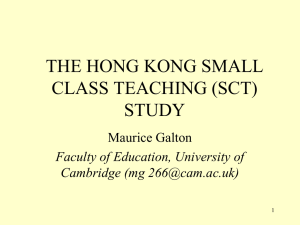 The Hong Kong Small Class Teaching (SCT)
