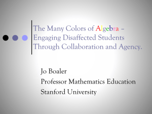 Jo Boaler presentation slides