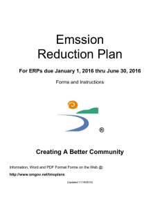 Emission Reduction Plan (ERP)