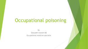 Occupational poisoning