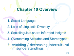 Chapter 10 -- Language and Humanity