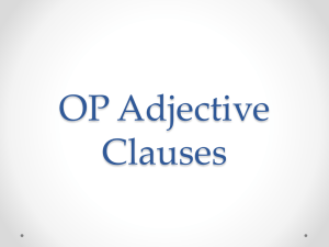 OP Adjective Clauses