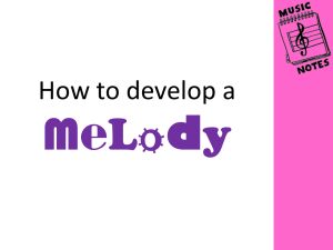 How to Develop a Melody
