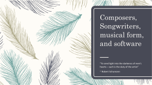 Composer, Songwriters, Musical Forms