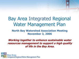 Bay Area Integrated Regional Water Management Plan Update
