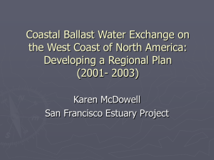 Coastal Ballast Water Exchange on the West Coast of North America