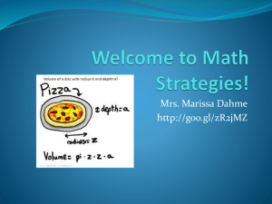 Welcome to Math Strategies!