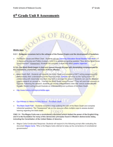 6 th Grade Unit 8 Assessments - Public Schools of Robeson County