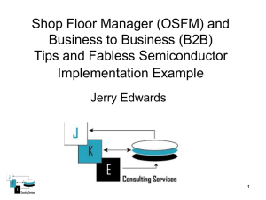 Shop Floor Manager (OSFM) and Business to Business (B2B) Tips