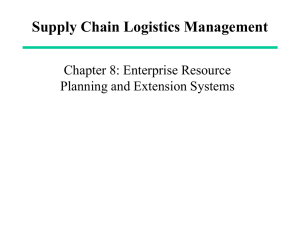 Logistical Management - School of Business Administration