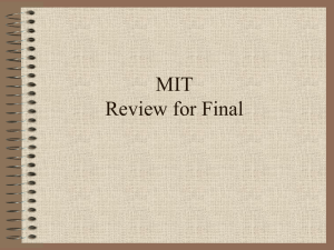 MIT Review for Final