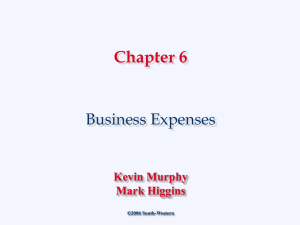 Business Expenses - Cengage Learning