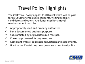 CSUB Travel Policy