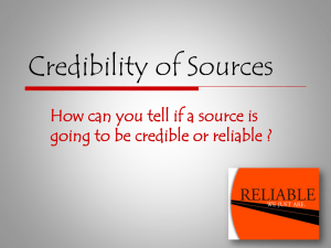 Reliability of Sources - Lincoln County Schools