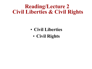 Lecture 2 Liberties and Rights