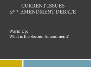 Current Issues 2nd Amendment Debate