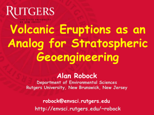 Stratospheric geoengineering - Alan Robock