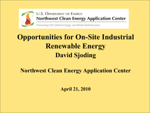 Opportunities for On-Site Industrial Renewable Energy