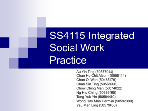 SS4115 Integrated Social Work Practice