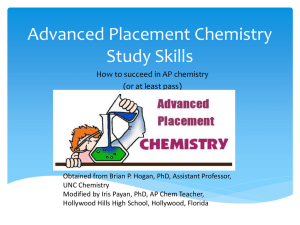 Chemistry study skills