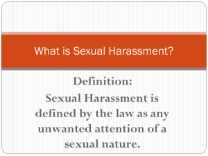 What is Sexual Harassment?