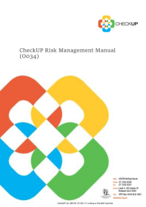 The Risk Management Procedure Manual