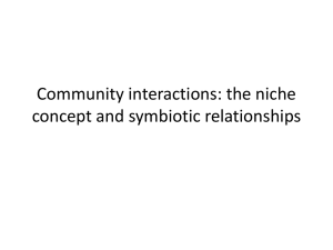 Community interactions: the niche concept and