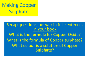 Making Copper Sulphate - sciencelanguagegallery
