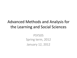 Research Methods for the Learning Sciences