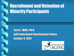 Recruitment of Minority Participants