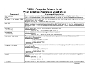 NetLogo Cheat Sheet (.doc) - New Mexico Computer Science for All