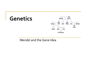 Chapter on Mendel and Genetics