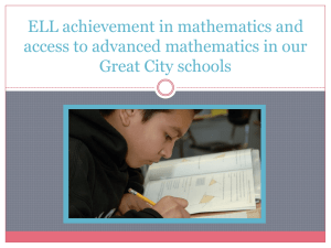 ELL Achievement in Mathematics and Access to Advanced