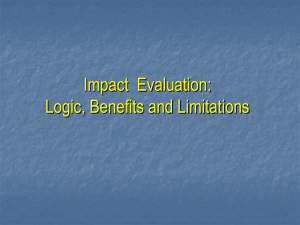 8.0_Impact Evaluation Logic, Benefits, and Limitations by Joseph