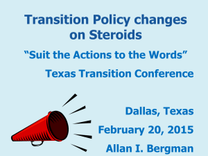 Bergman TransitionPolicyChanges Steroids 2 2015