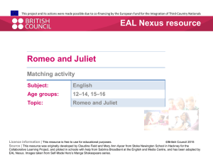 Matching activity  - EAL Nexus