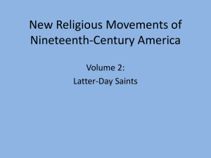 New Religious Movements of Nineteenth