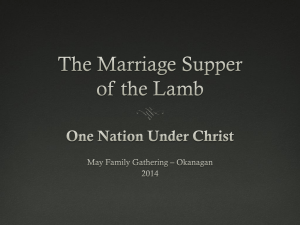 The Marriage Supper of the Lamb