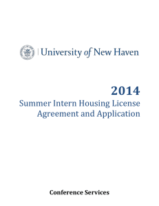 Summer 2014 Intern Housing Application