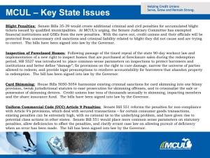 MCUL – Key State Issues - Michigan Credit Union League