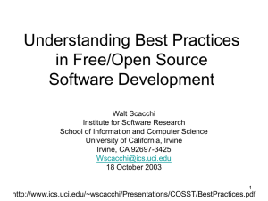 Understanding Best Practices in Free/Open Source Software