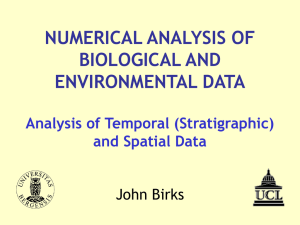 Analysis of temporal (stratigraphical) and spatial data