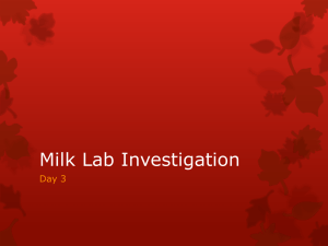 Milk Lab Investigation