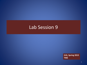Lab Session 9