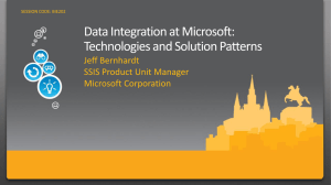 BIE202: Data Integration at Microsoft:Technologies and Solution