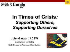 Psychological Support - Dr. John Gaspari